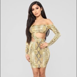 Snakeskin Fashion nova Dress